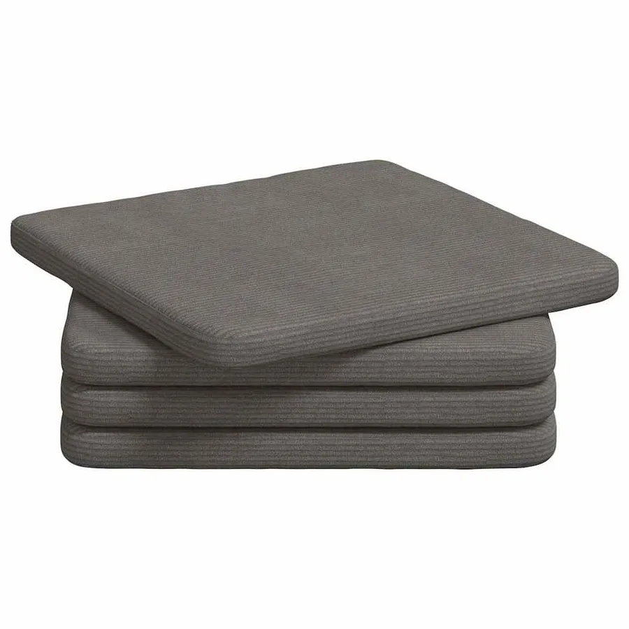 Coussins de siège 4 pcs Gris clair 40 x 40 x 3 cm - 2