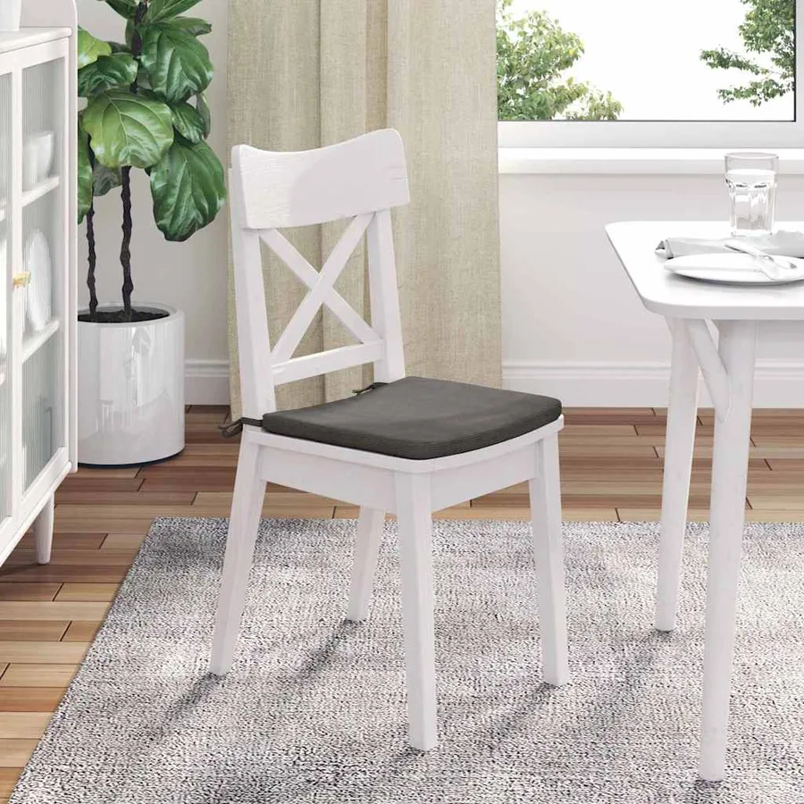 Coussins de siège 4 pcs Gris clair 40 x 40 x 3 cm - 4