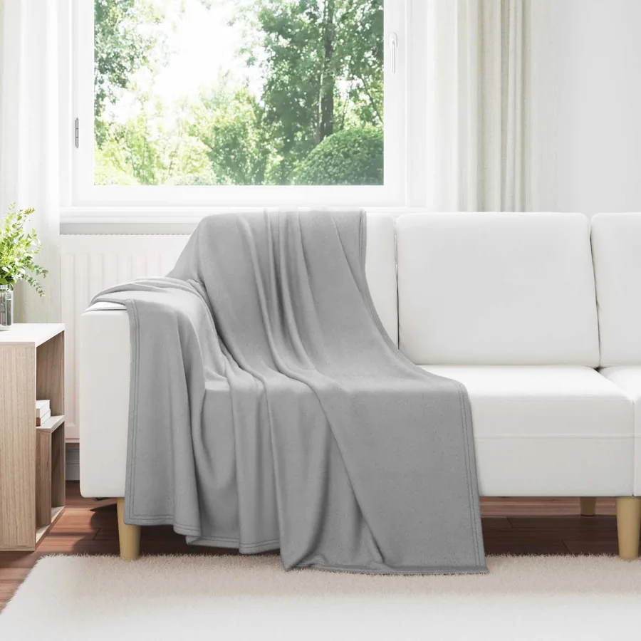 Jeté Gris 170 x 130 cm Toison