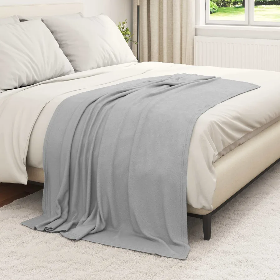 Jeté Gris 170 x 130 cm Toison - 3