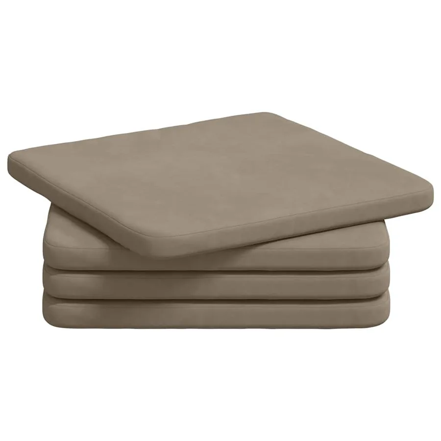 Coussins de siège 4 pcs Taupe 40 x 40 x 3 cm - 2