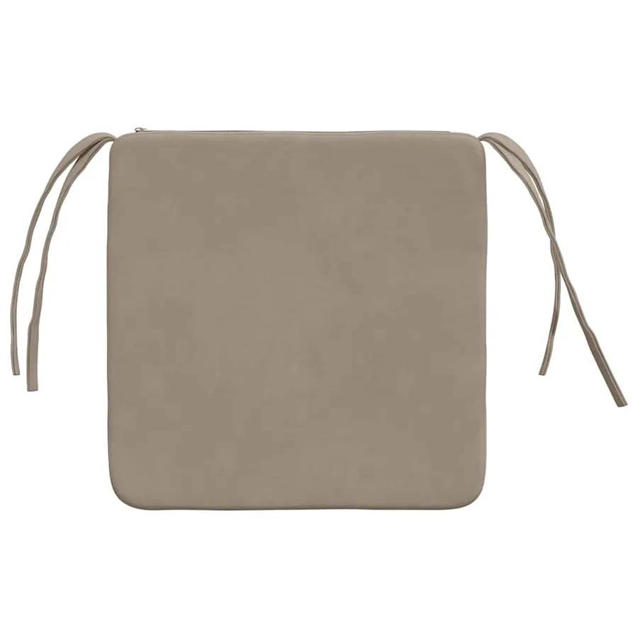 Coussins de siège 4 pcs Taupe 40 x 40 x 3 cm - 7