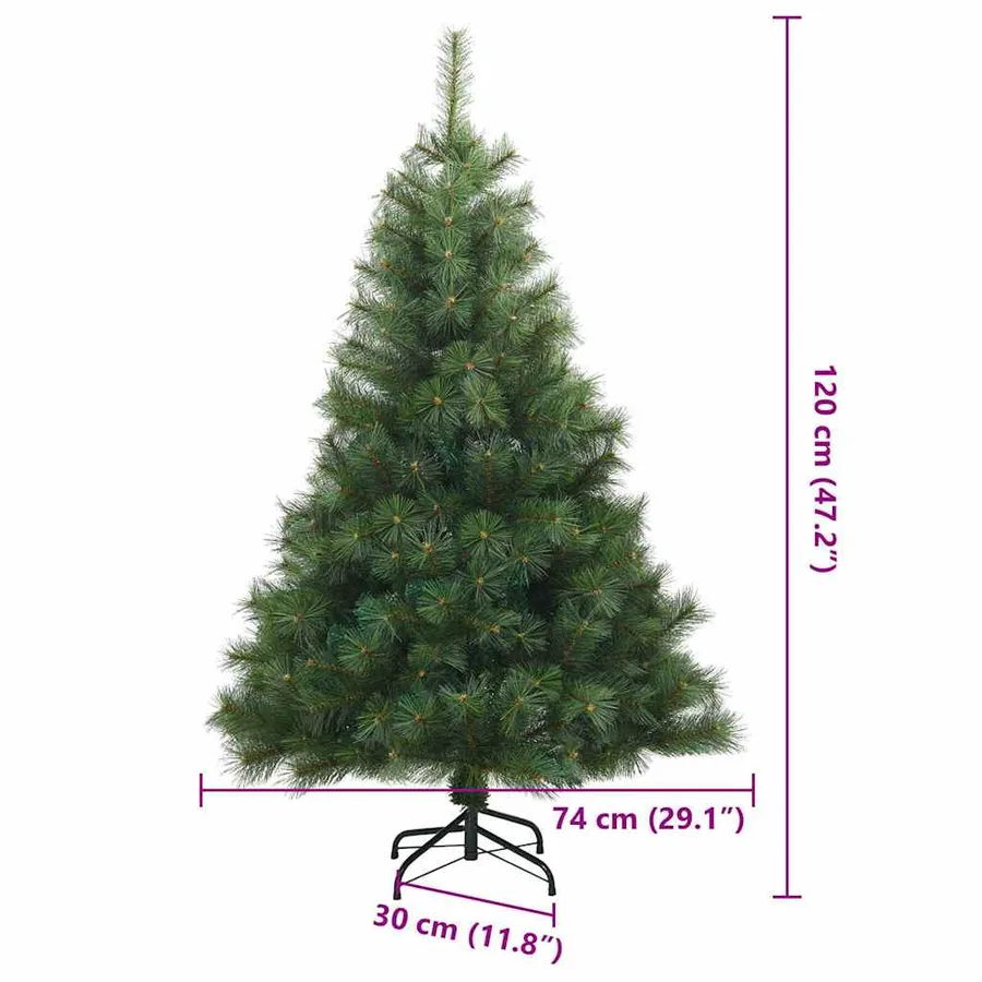 Sapin de Noël artificiel avec 150 LED Vert 120 cm PE et PVC - 19