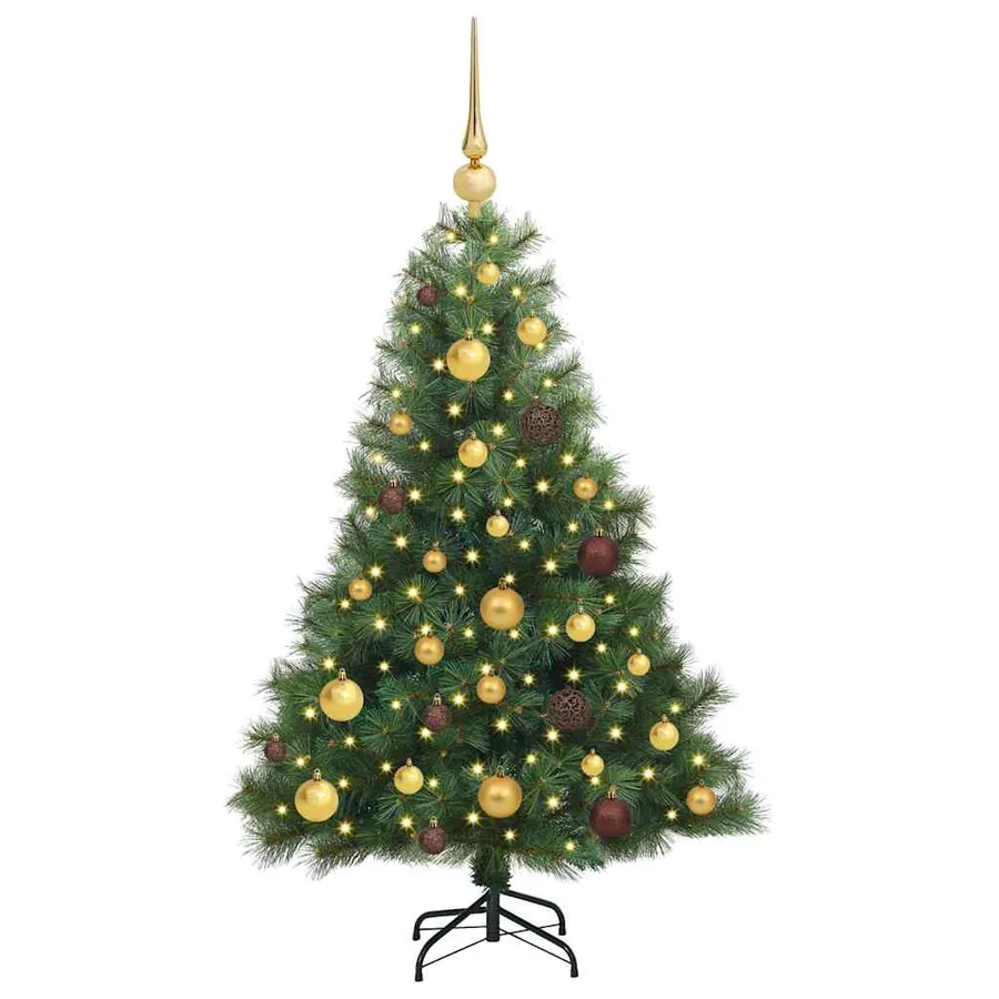 Sapin de Noël artificiel avec 150 LED Vert 120 cm PE et PVC - 3