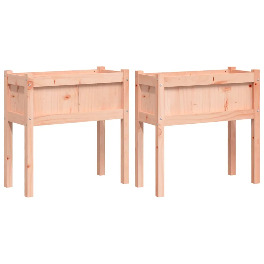 Jardinières 2 pcs avec pieds bois massif douglas - 2