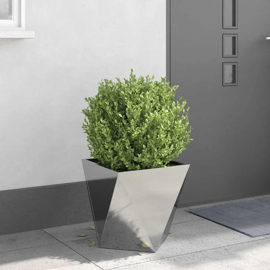 Jardinière Argent 40 x 40 x 40 cm Acier inoxydable - 4