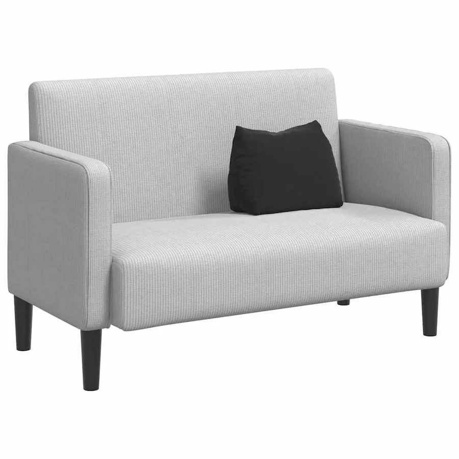 Coussin de Dos Noir 45 x 20 x 35 cm Tissu en velours côtelé - 3