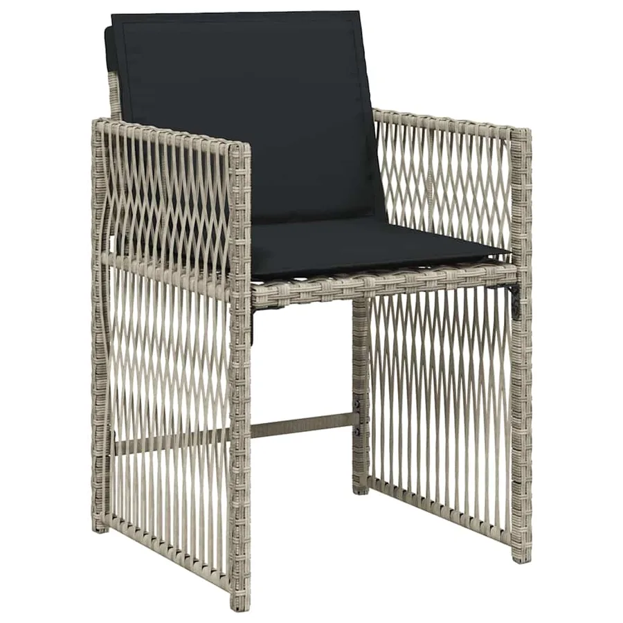 Ensemble de salle à manger pour jardin 5 pcs Gris clair - 6
