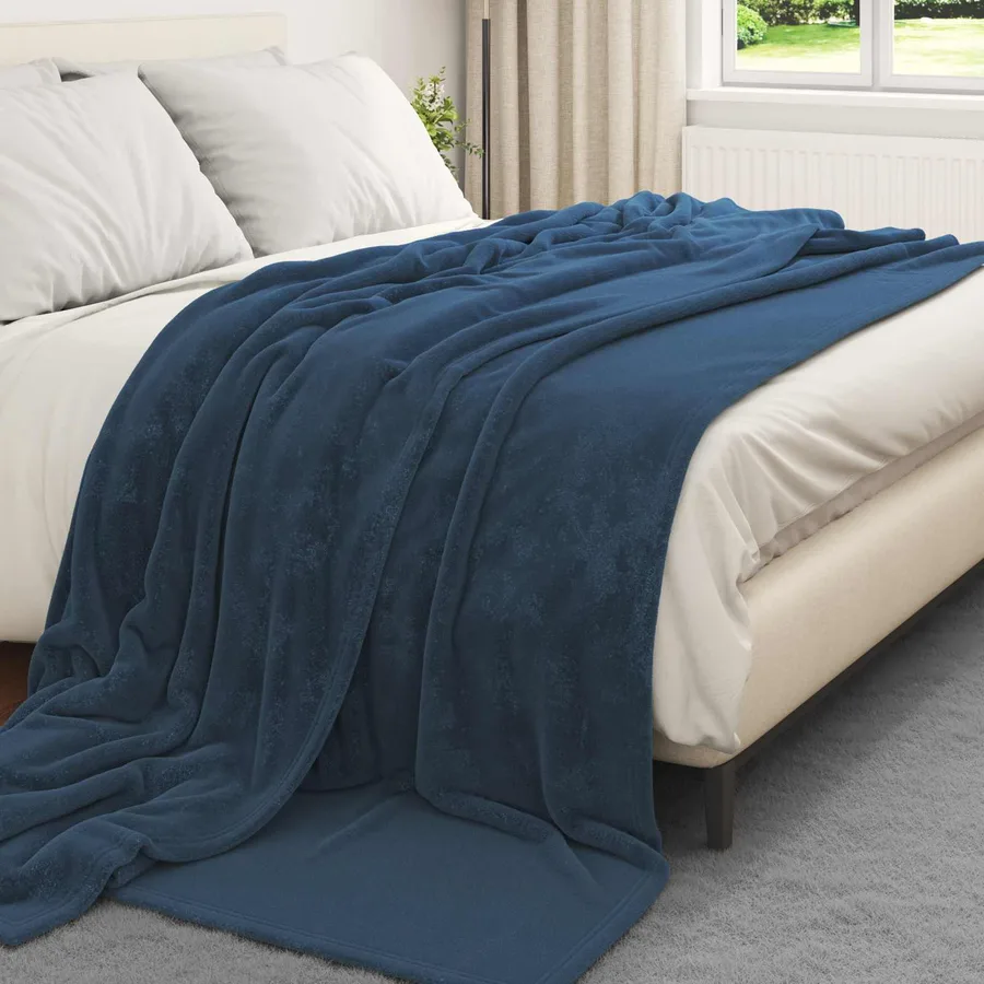 Couvertures à jeter 6 pcs Bleu marine 220 x 240 cm Toison - 3
