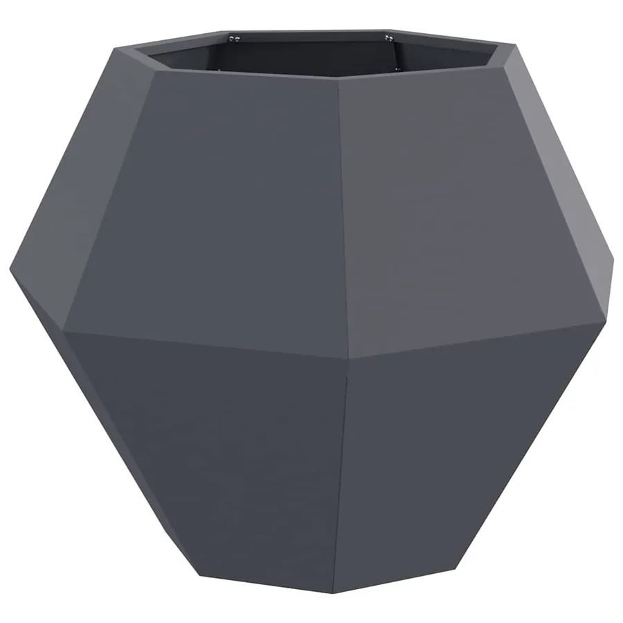 Jardinière 2 pc Anthracite 75 x 75 x 60 cm Acier - 5
