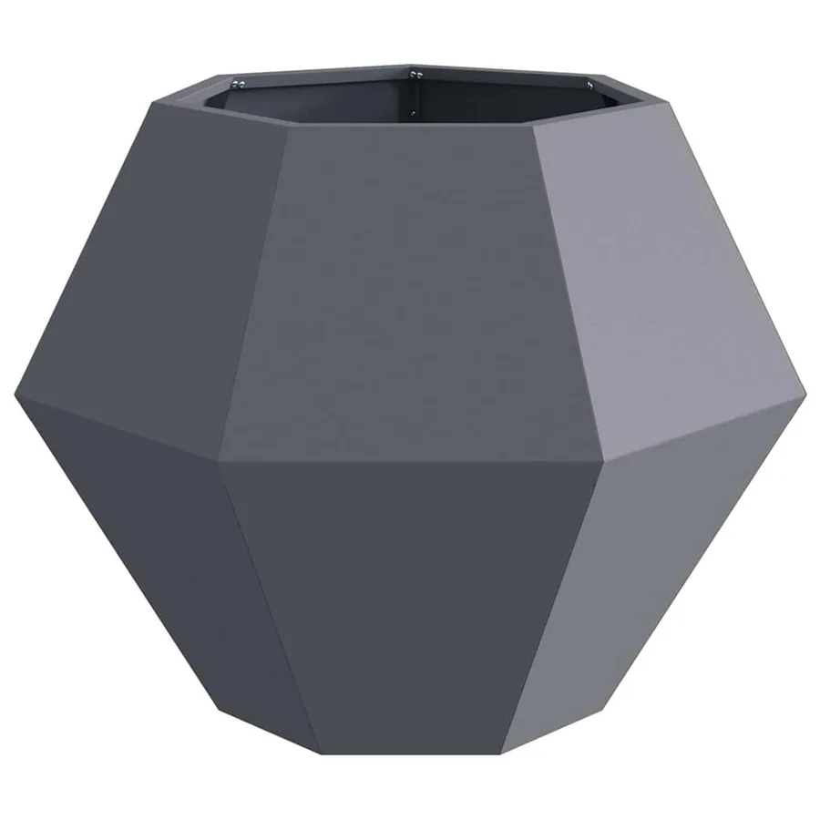 Jardinière 2 pc Anthracite 75 x 75 x 60 cm Acier - 6