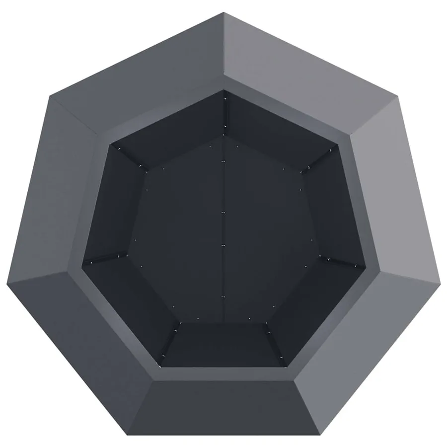 Jardinière 2 pc Anthracite 75 x 75 x 60 cm Acier - 7