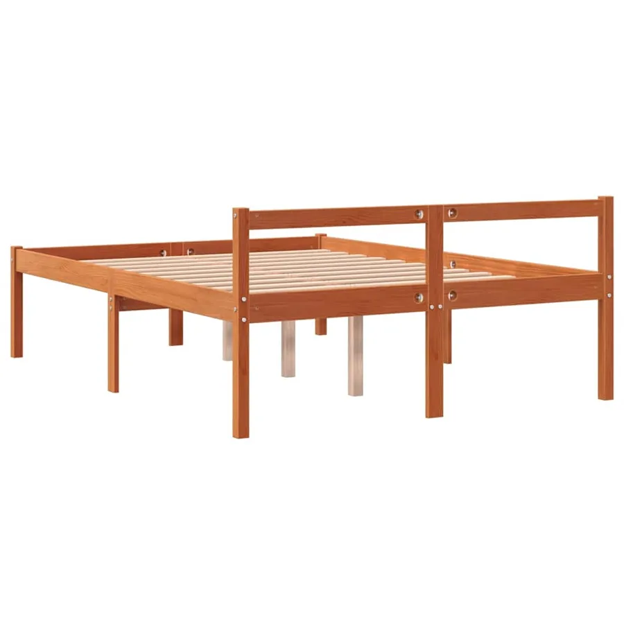 Lit pour personne âgée sans matelas 120x200 cm bois pin massif - 6