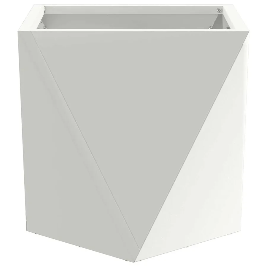 Jardinière 2 pc Blanc 30 x 30 x 30 cm Acier - 6