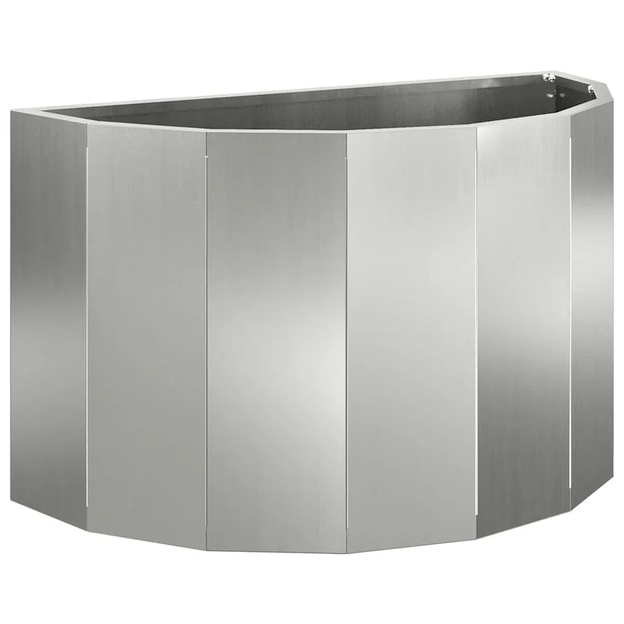 Jardinière Argent 60 x 30 x 35 cm Acier galvanisé - 2