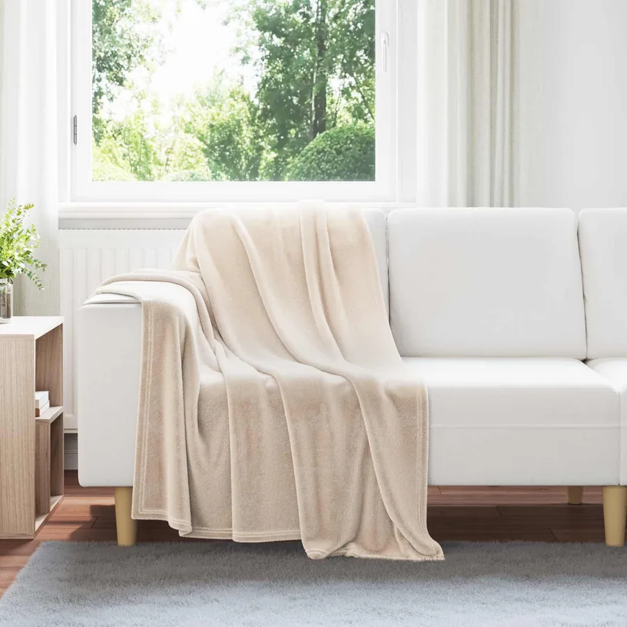 Jeté Beige 130 x 150 cm Toison