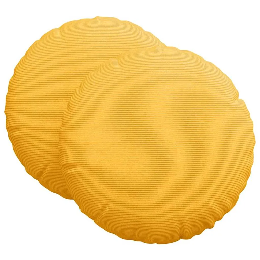 Coussins de siège 2 pcs Jaune clair Ø60 x 21 cm - 2