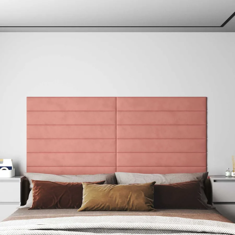Tête de lit murale 12 pcs Rose Velours