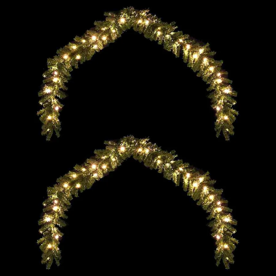 Guirlande de Noël avec 600 LED 2 pcs Vert PVC - 3