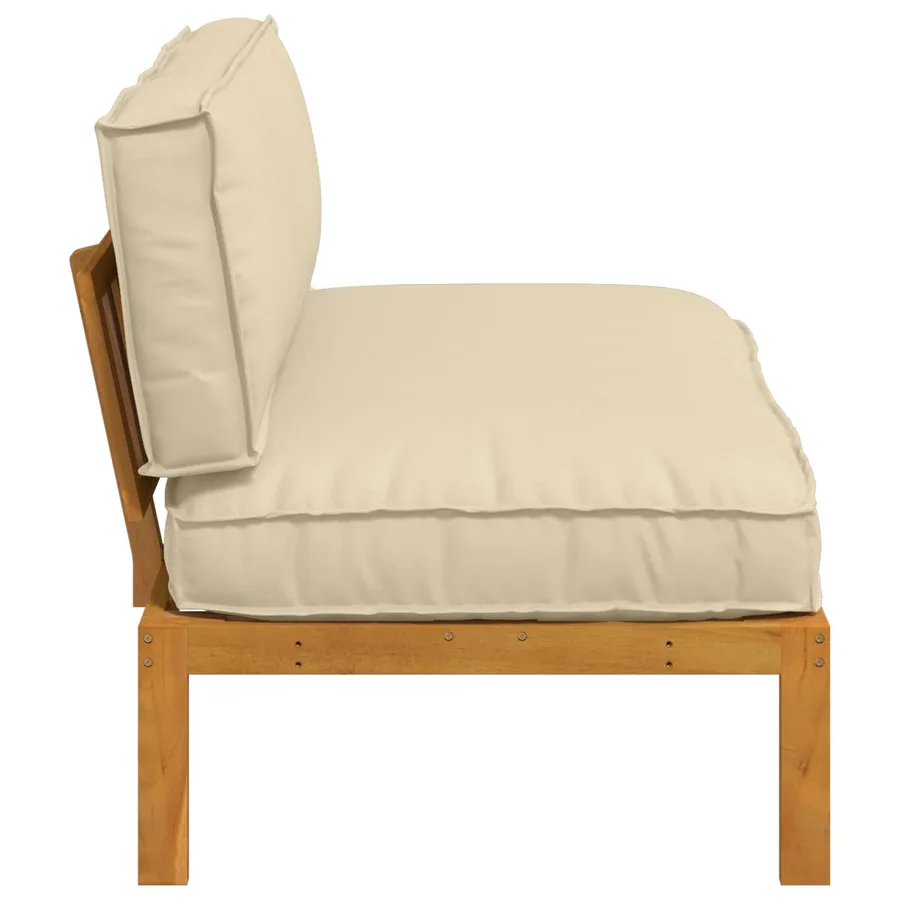 Ensemble de Canapés Beige 120 x 92 x 69 cm Bois d'Acacia Massif - 7