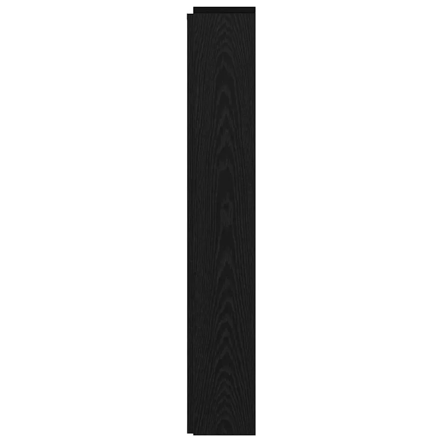 Tête de lit de rangement avec LED Chêne noir Bois d'ingénierie - 6
