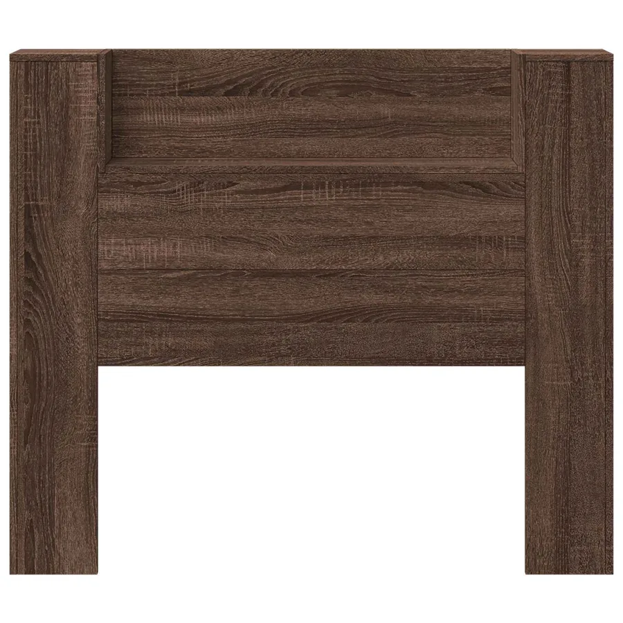Tête de lit de rangement avec LED Chêne brun Bois d'ingénierie - 5