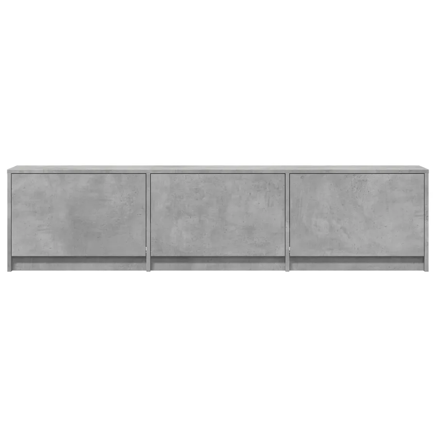 Meuble TV avec LED 165x34x40 cm Gris Béton Bois d’ingénierie - 6