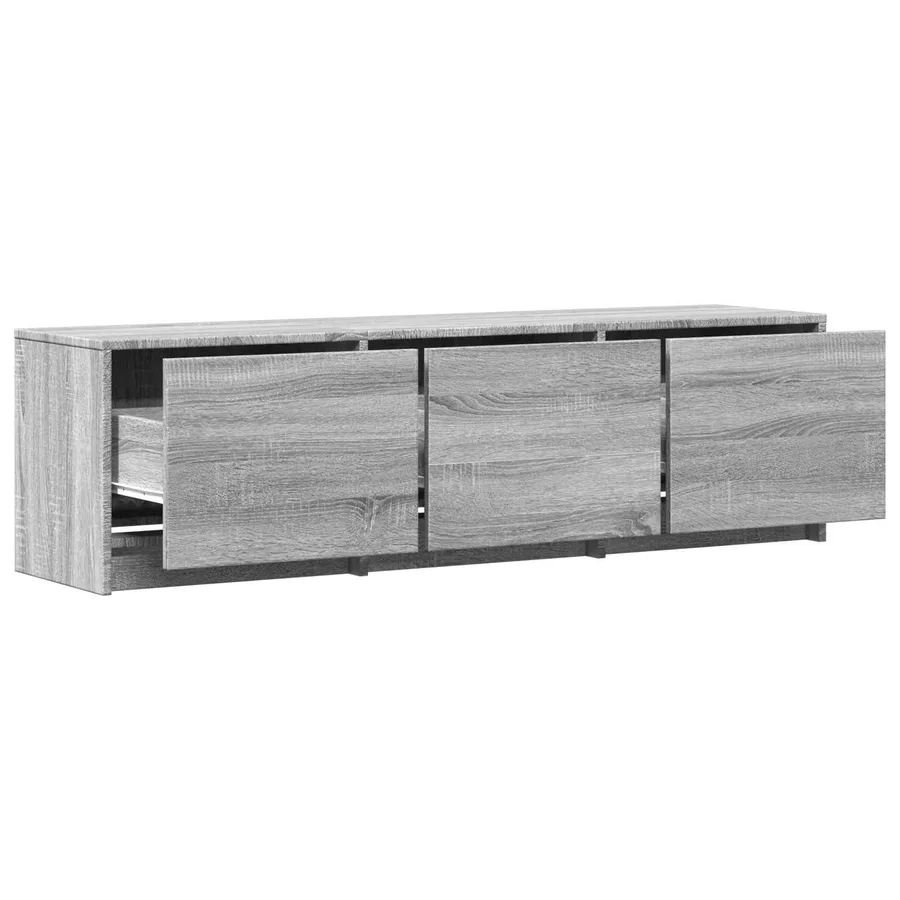 Meuble TV avec LED 140x34x40 cm Gris Sonoma Bois d’ingénierie - 10