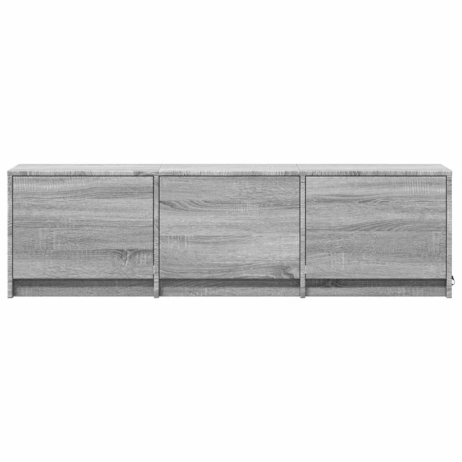 Meuble TV avec LED 140x34x40 cm Gris Sonoma Bois d’ingénierie - 6