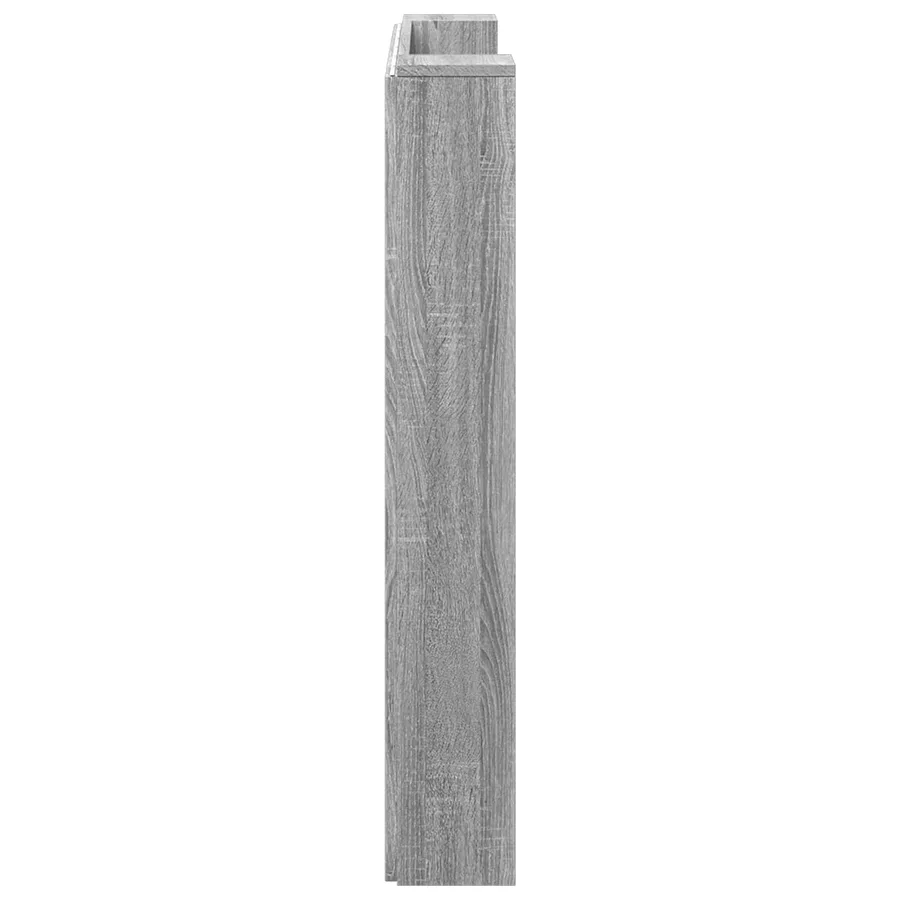 Tête de lit de rangement avec LED Sonoma gris Bois d'ingénierie - 6