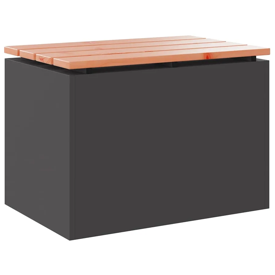 Banc de jardin Noir 60 x 40 x 43 cm - 2