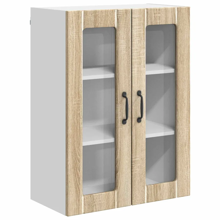 Cabinet en verre mural LUCCA Chêne Sonoma 60 x 31 x 80 cm - 2