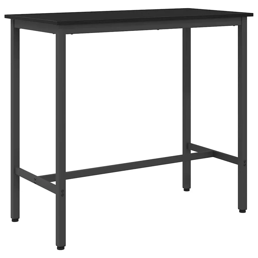 table Chêne noir 100 x 50 x 90,5 cm Bois d'ingénierie et acier - 2