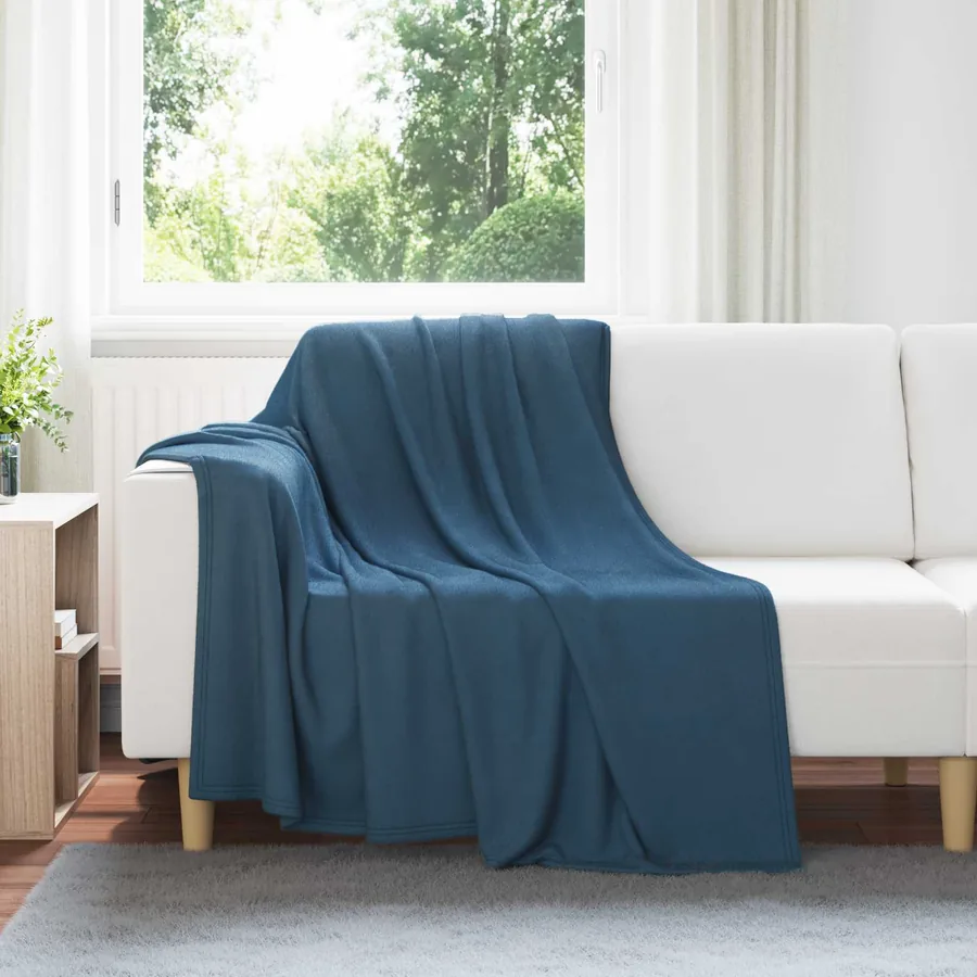 Couvertures à jeter 6 pcs Bleu marine 200 x 150 cm Toison