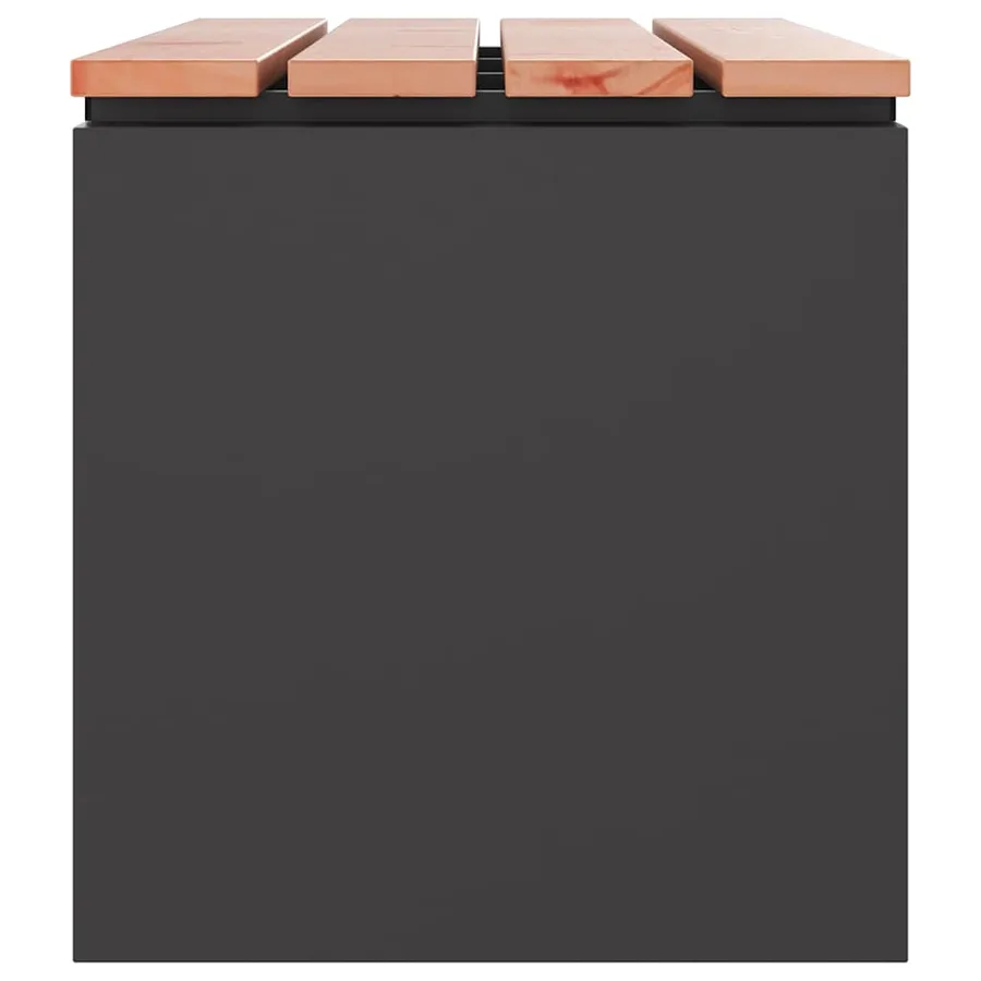 Banc de jardin Noir 80 x 40 x 43 cm Acier - 5