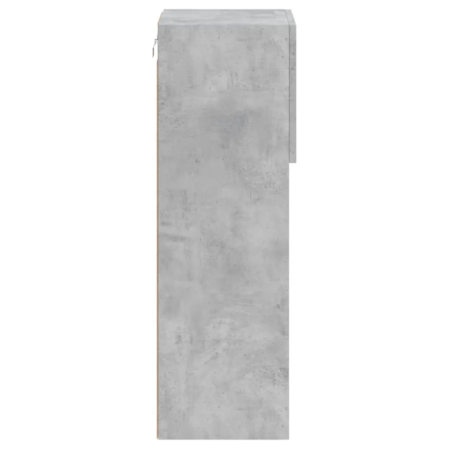Meuble TV avec lumières LED gris béton 30,5x30x90 cm - 10