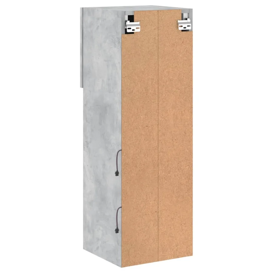 Meuble TV avec lumières LED gris béton 30,5x30x90 cm - 11