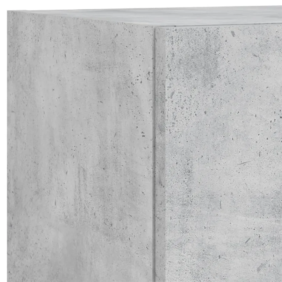 Meuble TV avec lumières LED gris béton 30,5x30x90 cm - 13