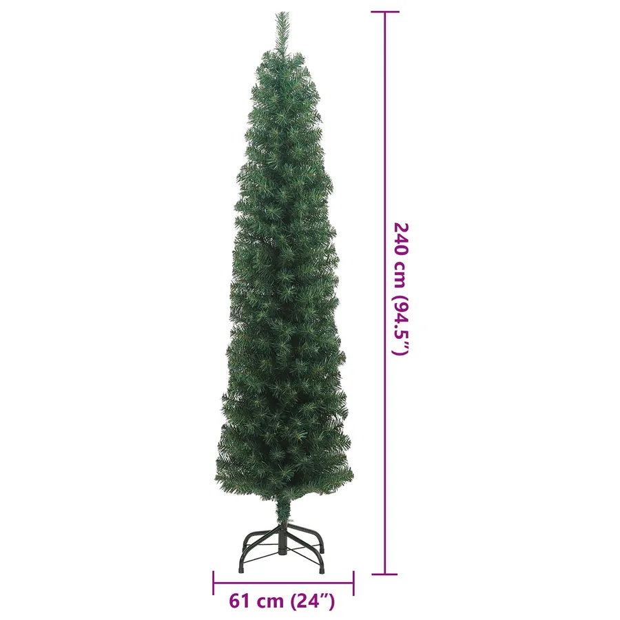 Sapin de Noël artificiel Vert 240 cm PVC et acier et plastique - 17