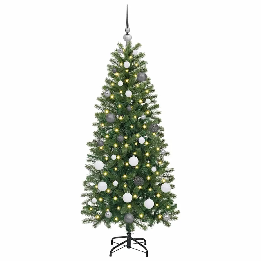 Sapin de Noël artificiel avec 150 LED Vert 150 cm PE et PVC - 3
