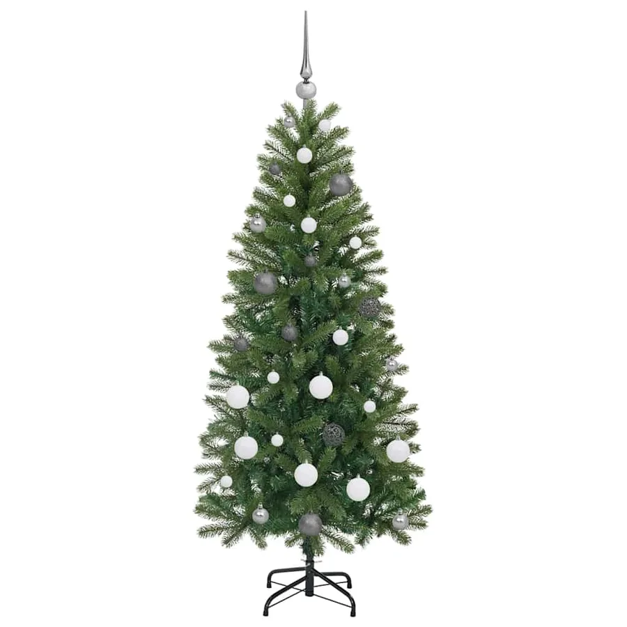 Sapin de Noël artificiel avec 150 LED Vert 150 cm PE et PVC - 5