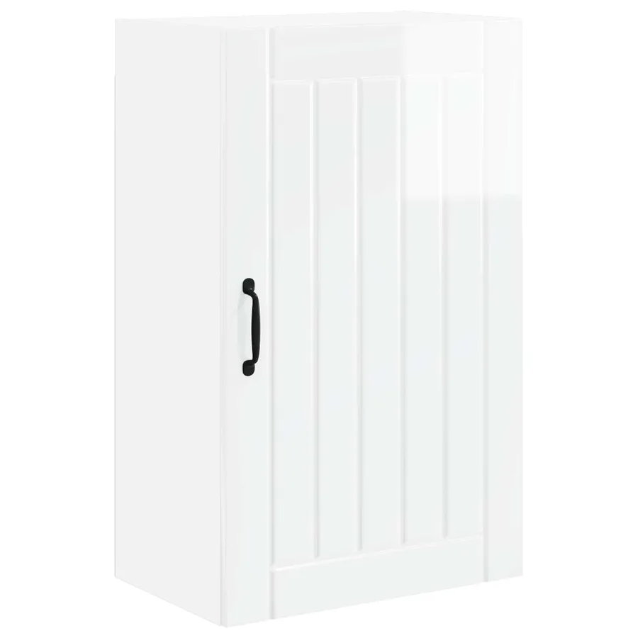 Meuble mural LUCCA Blanc brillant 50 x 31 x 80 cm - 2