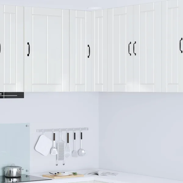 Cabinet d'angle mural LUCCA Blanc brillant 57 x 57 x 80 cm