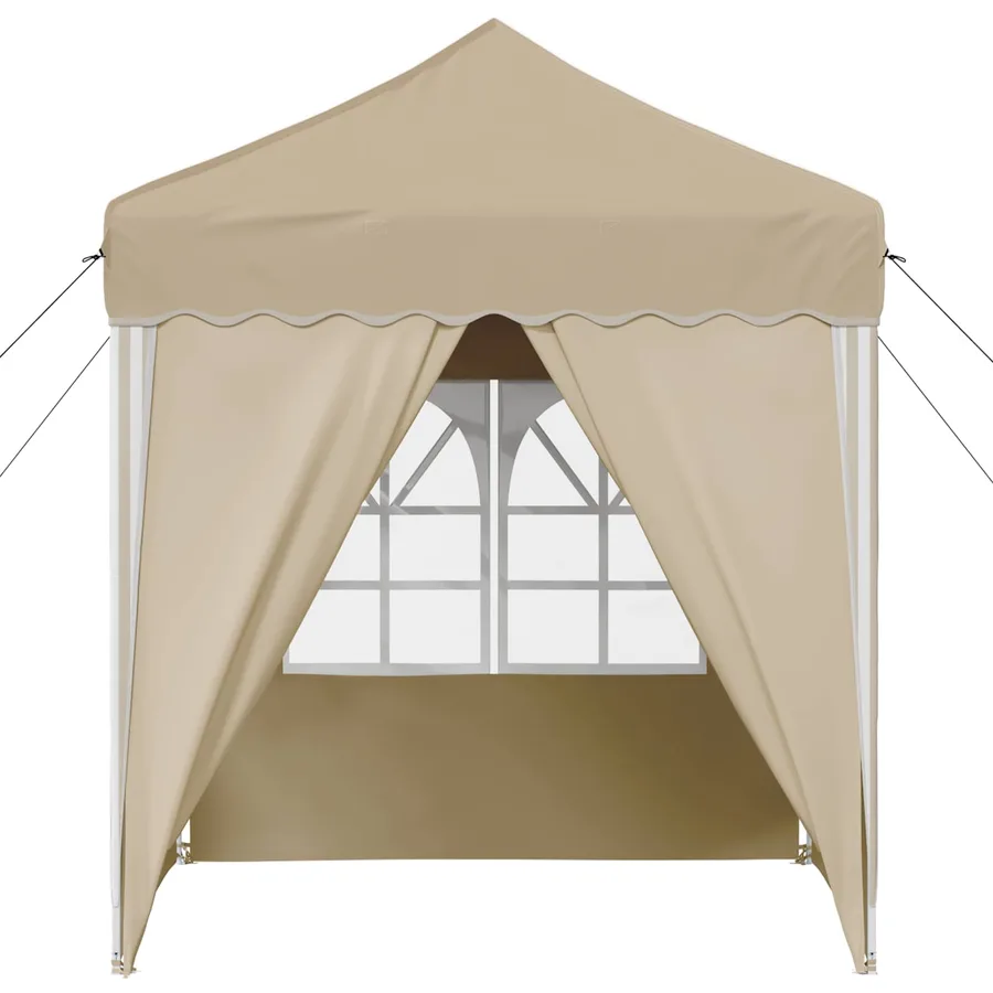 Tente de fête pop-up 195 x 195 x 245 cm Crème Tissu Oxford - 7