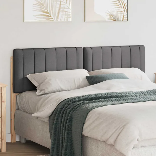 Tête de lit capitonnée Brun et gris foncé 150 cm Pin massif
