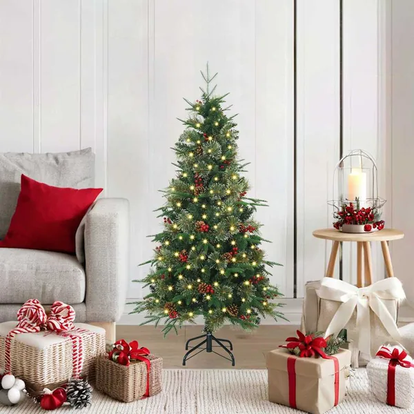 Sapin de Noël Artificiel à Branches Articulées Vert 120 cm