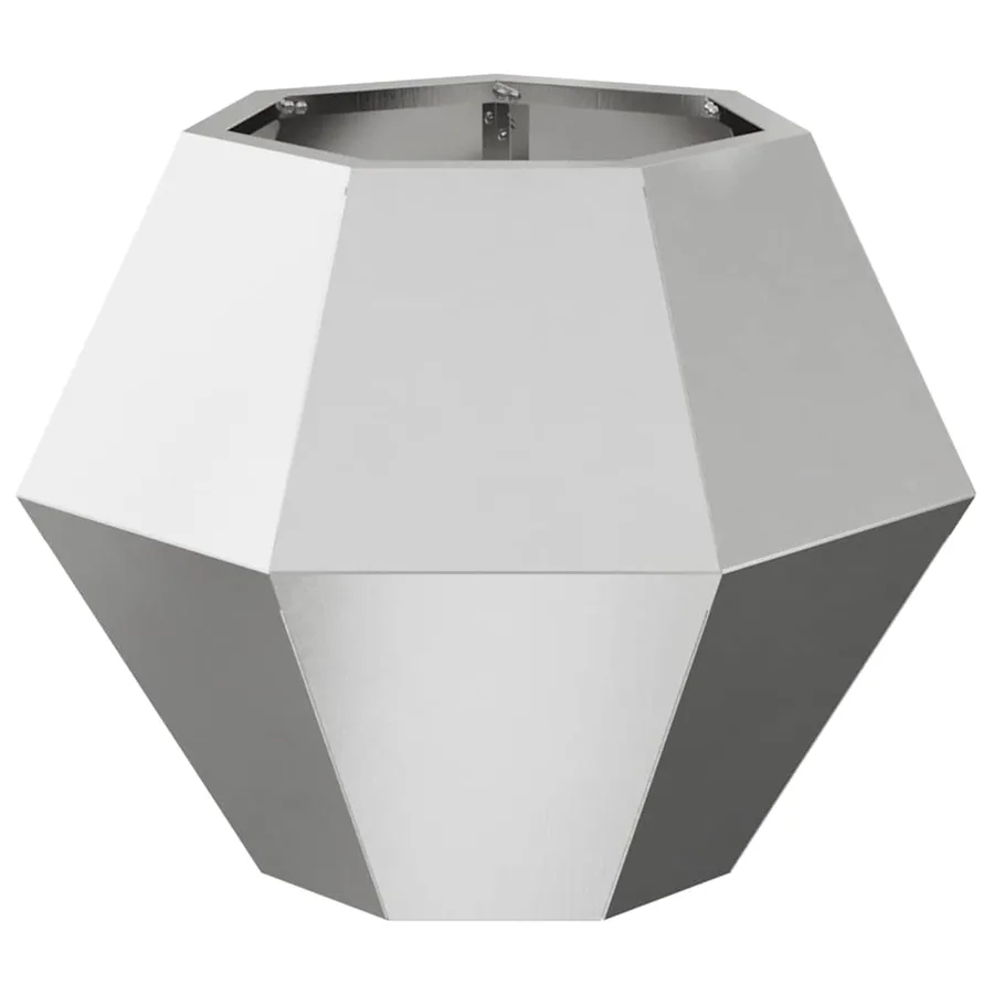 Jardinière Argent 50 x 50 x 40 cm Acier inoxydable - 5