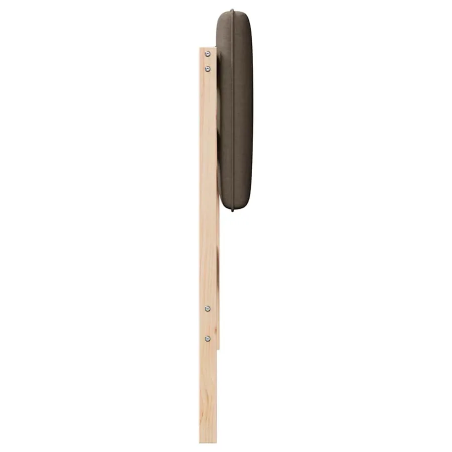 Tête de lit capitonnée Marron et Taupe 75 cm Pin massif - 5