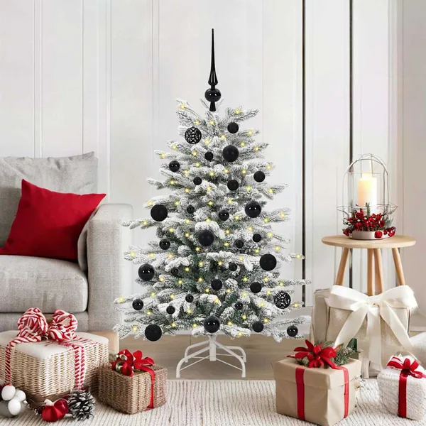 Sapin de Noël Artificiel à Branches Articulées Blanc 120 cm