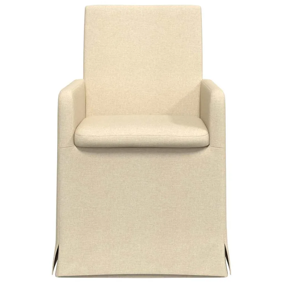 Chaises de salle à manger 2 pcs Crème 57 x 67 x 95 cm tissu - 4